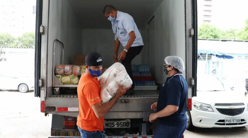 Sesc e Senac doam mais de uma tonelada de alimentos para hospitais de Manaus