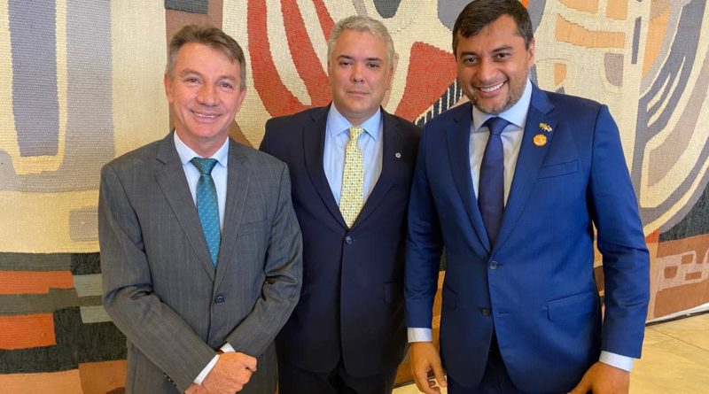 Presidente da Colômbia convida governador Wilson Lima para reunião em Letícia, região de fronteira