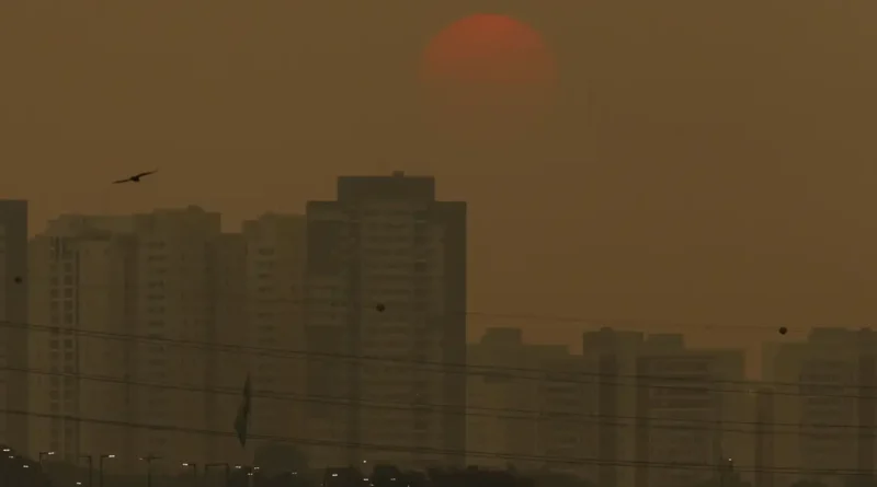 São Paulo (SP) 13/09/2024 Poluiçao e qualidade do ar ruim na cidade de |São Paulo, vista desde o Rio Tietê. Foto: Paulo Pinto/Agencia Brasil